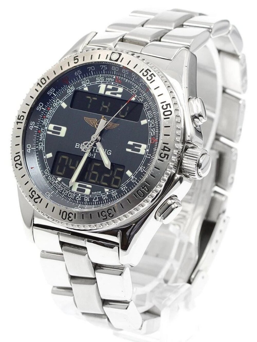 BREITLING B-1 A68362 gray Dial Quartz Men's Watch_953621